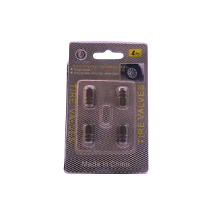 Tire Valve Nuts 4-Piece Pack (Purple, Black, Silver)
